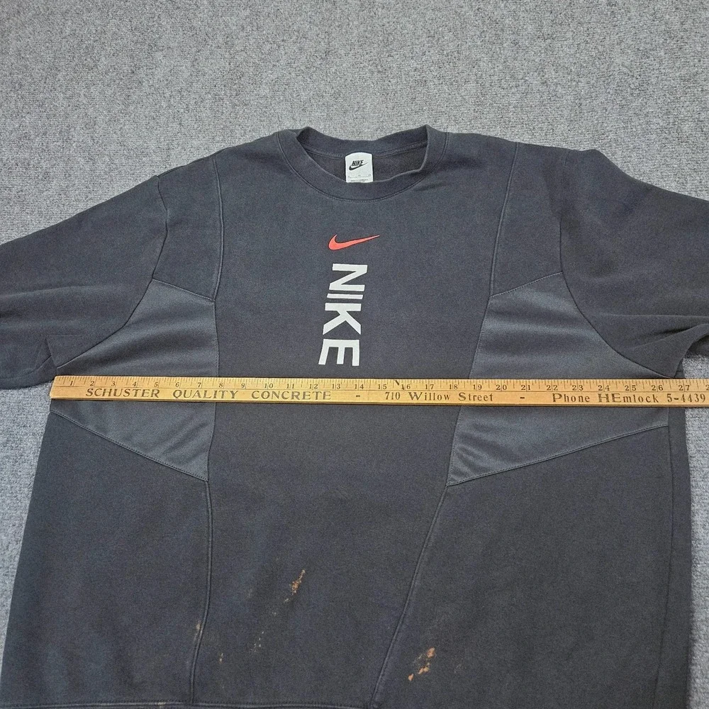 Nike Sweatshirt Mens XL Black Pullover Grunge Sportswear Gorpcore Y2K Skater